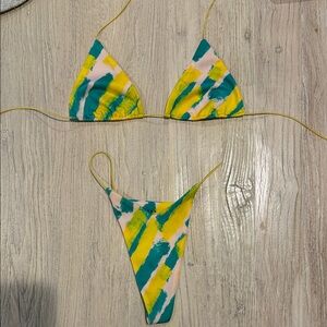 NEENA SWIM Colorful Striped Bikini Set